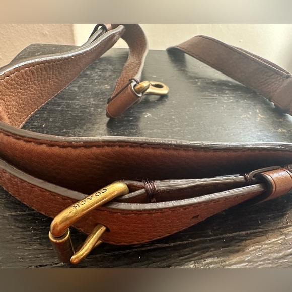 Coach brown leather briefcase bag with strap - Picture 11 of 12